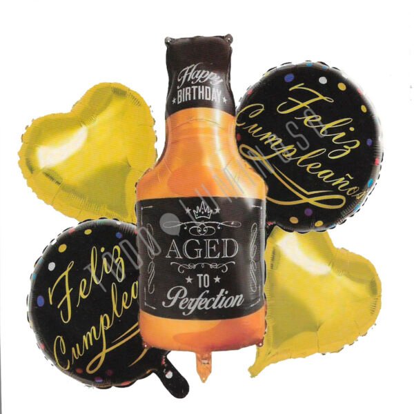 Set globos 5 piezas Whisky