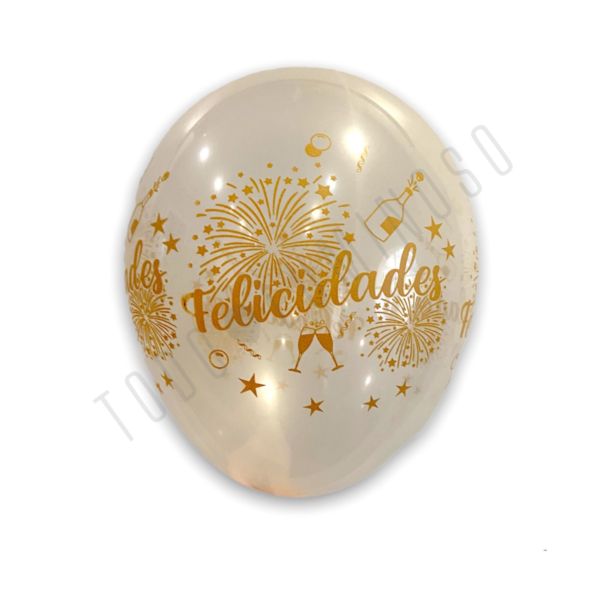 Globos latex Felicidades (pack x 5)