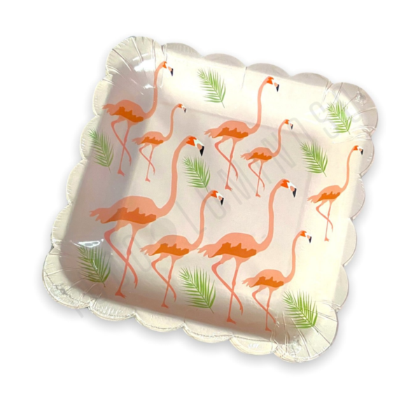 Platos flamingo (pack x 10)