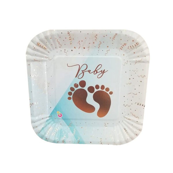 Platos Baby Shower piecitos (pack x 8)