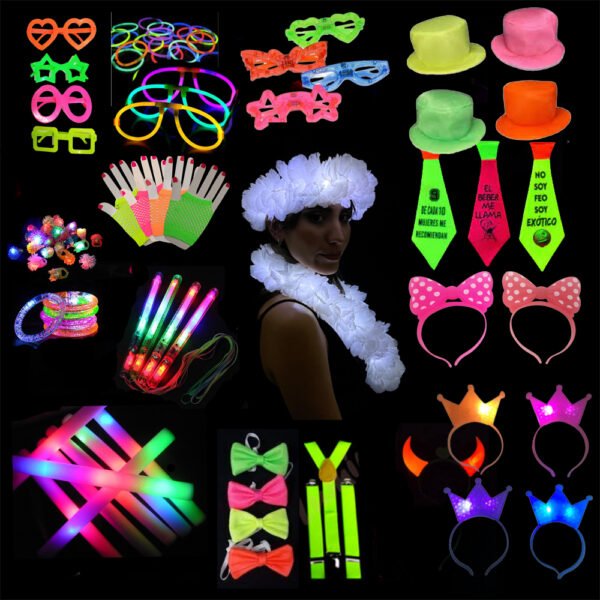 Combo hawaian fluo/luminoso de 80 a 120 personas