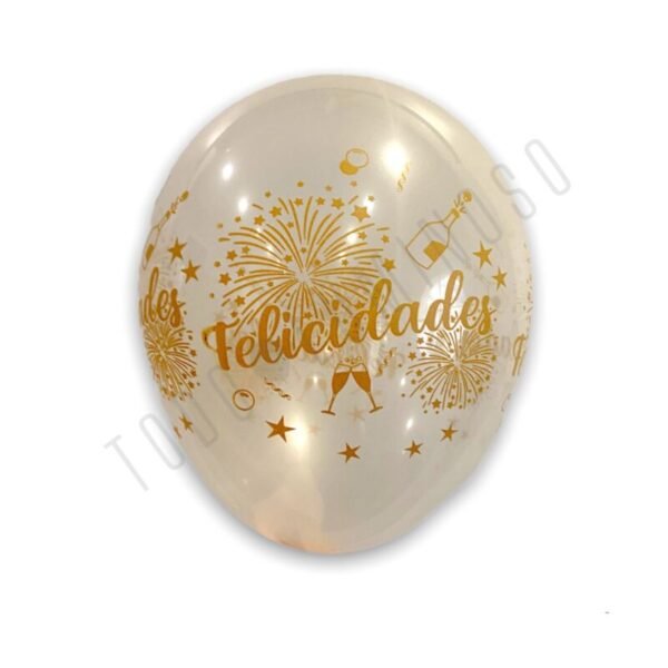 Globos latex "Felicidades" (pack x 10)