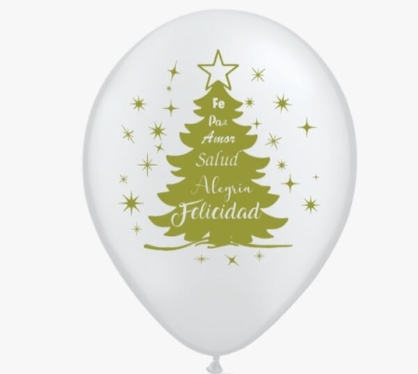 Globos latex Arbol Navidad (pack x 10)