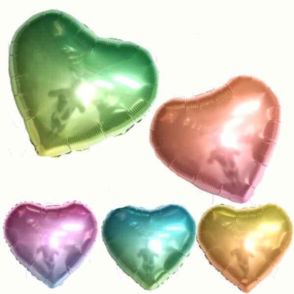 Globo corazon degrade (pack x 5)