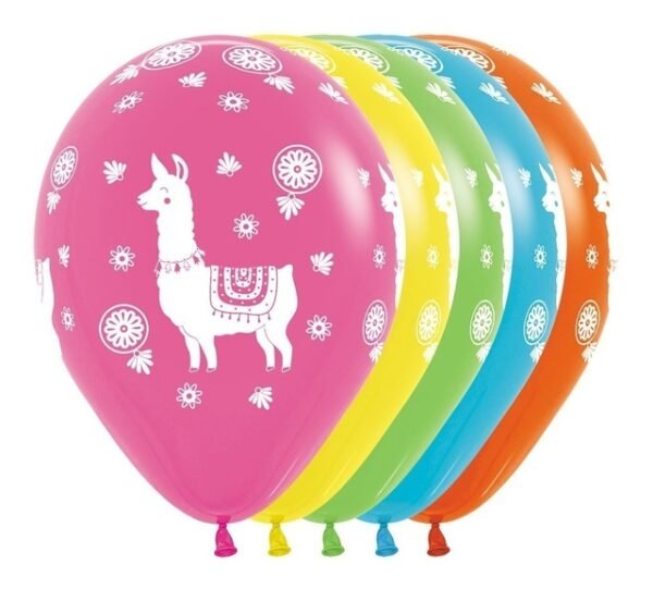 Globos latex llama (pack x 12)