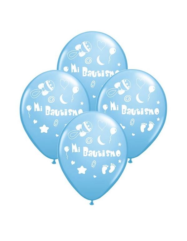 Globos latex "Mi Bautismo" (pack x 10)