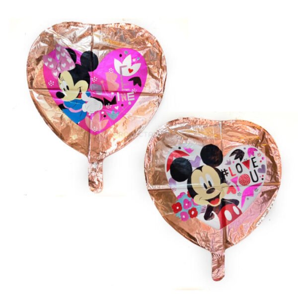 Globo corazon Mickey/Minnie (pack x 5) - Imagen 2